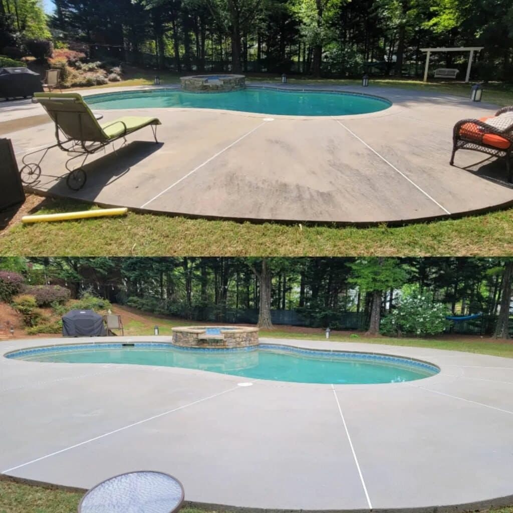 Contour de piscine en béton